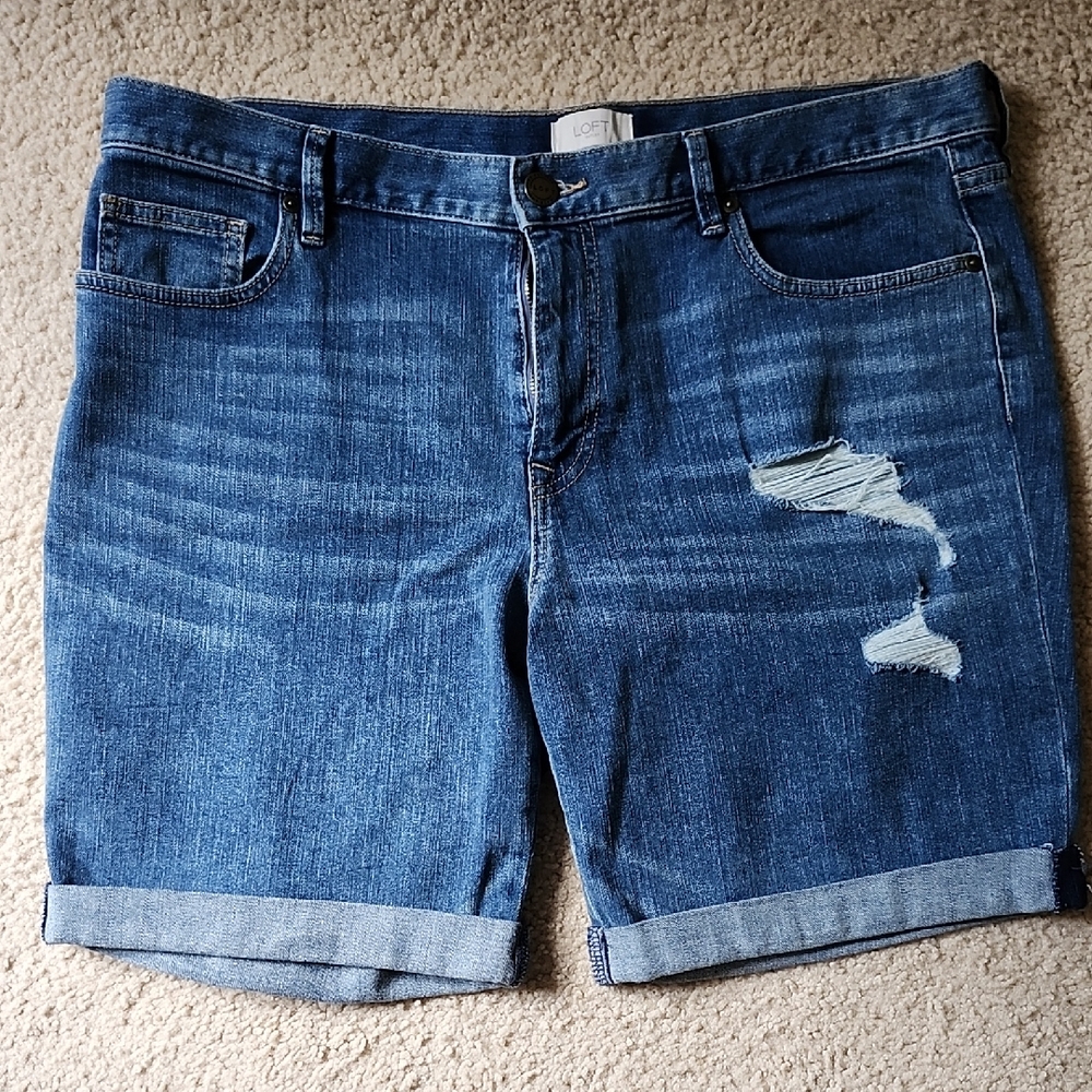 LOFT Blue Denim Shorts